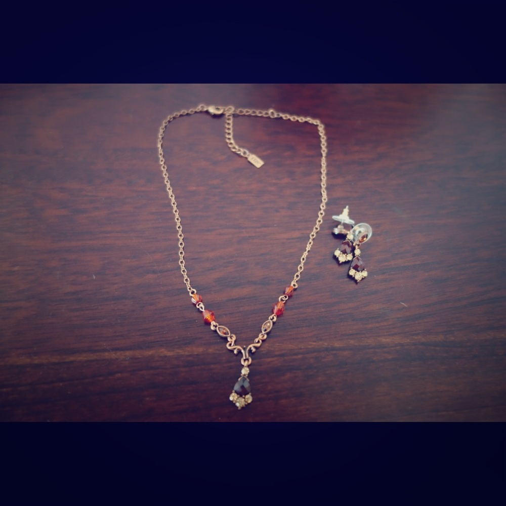 1928 Amber Necklace/Earrings